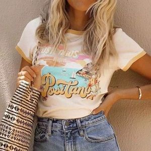 Graphic ‘Postcards From Positano’ Vacation Tee | Large